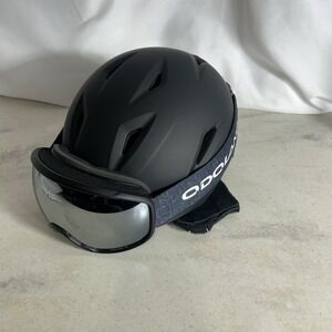 Odoland Ski Helmet And Googles - Black - Size Large